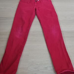 Abercrombie & Fitch Red Straight Leg Jeans